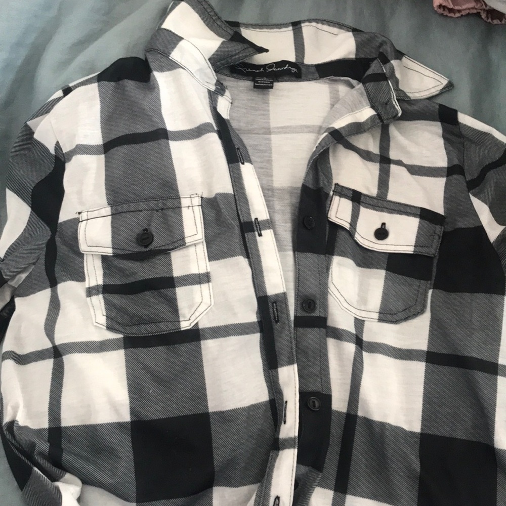 White and black Flannel